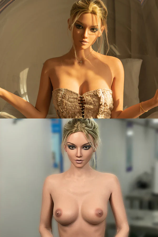 sex doll RC170cm (5f7) C-Cup Custom Silicone Blonde Sex Doll- Zelex Doll Tina - R C