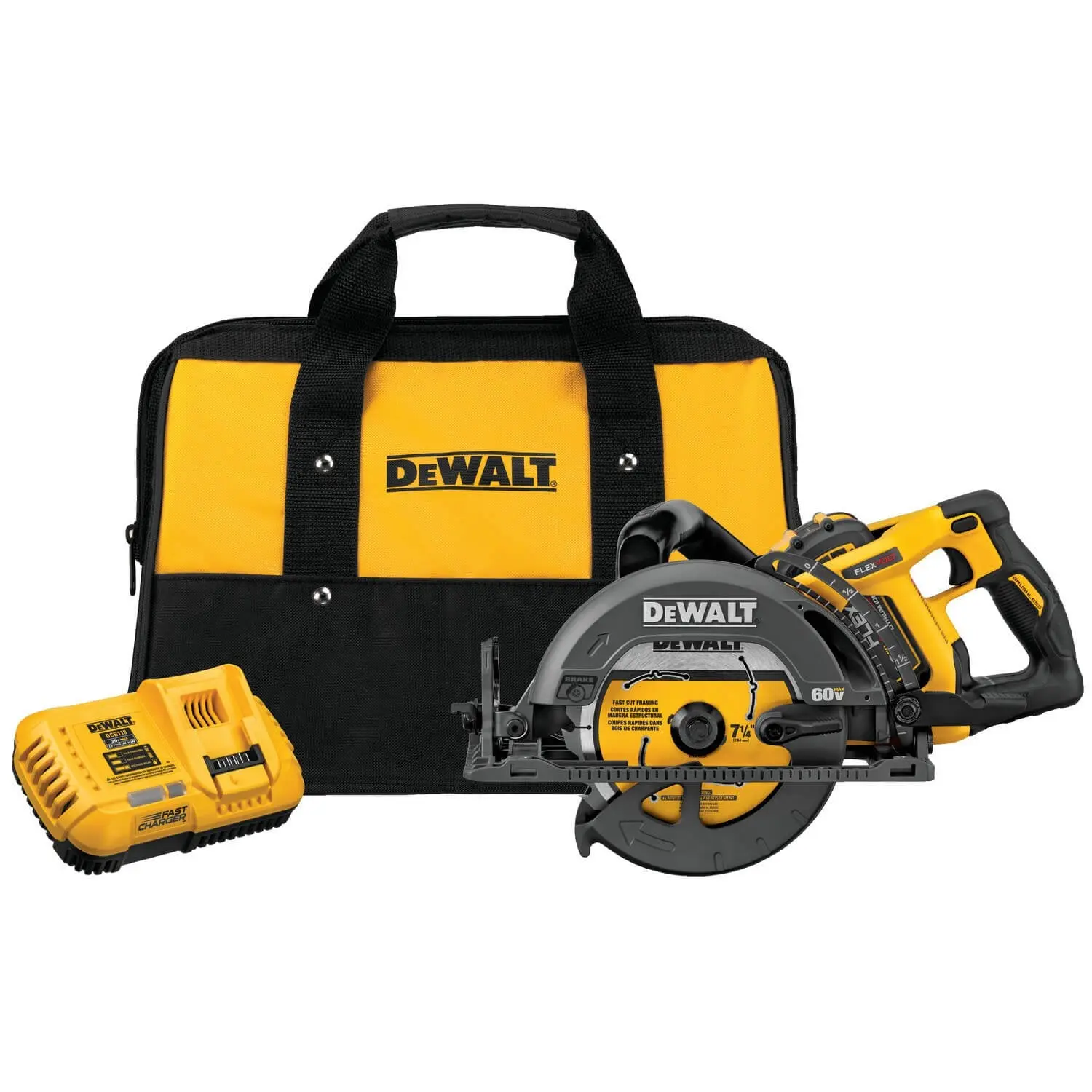 2026 DEWALT DCS577X1 FLEXVOLT® 60V MAX* 7-1/4 IN. CORDLESS WORM DRIVE STYLE SAW (9.0A