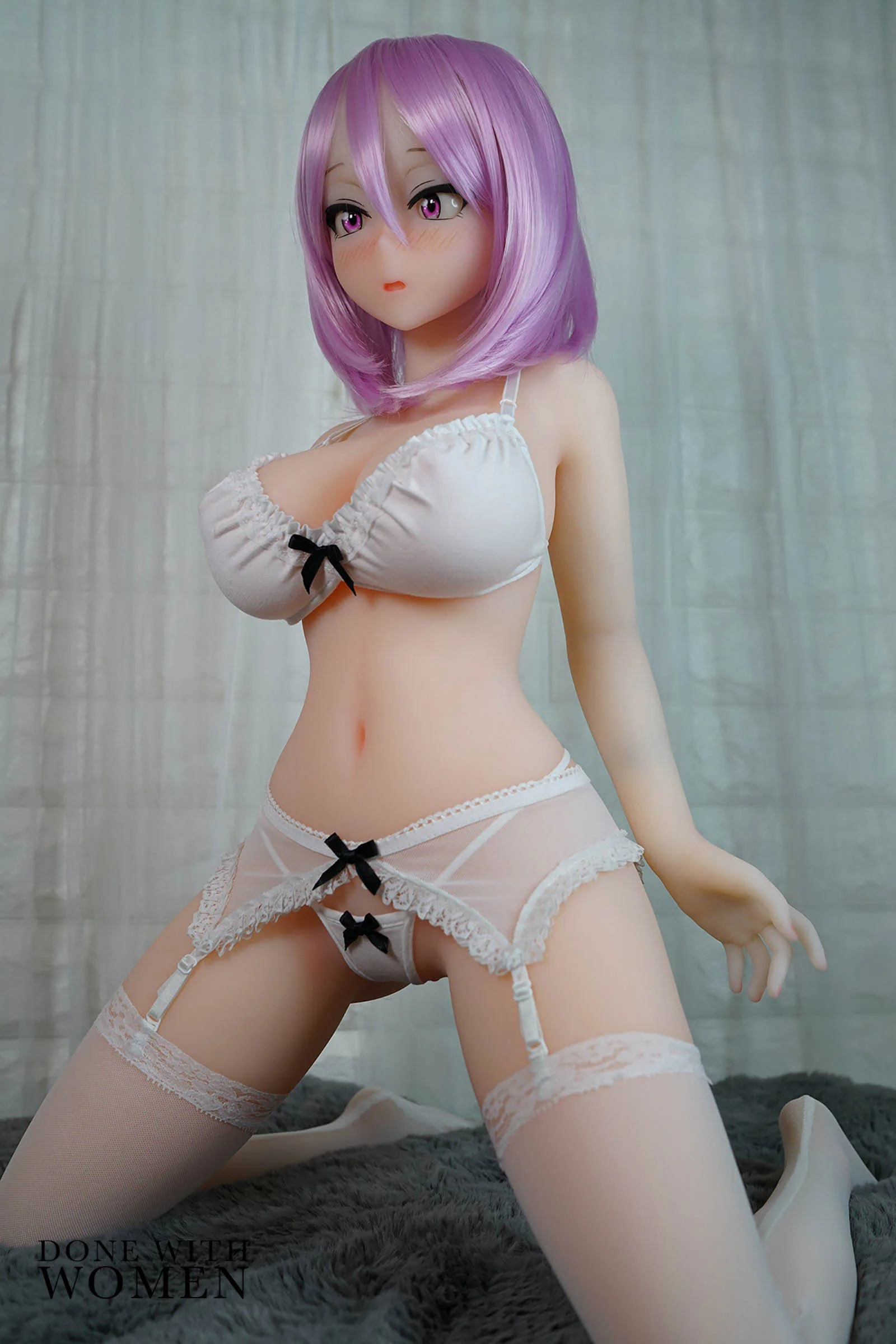 sex doll RCWhite Lingerie & Garters for mini sex doll by Irokebijin - R C
