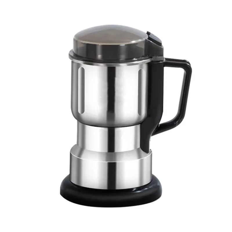 Electric Coffee Grinder Stainless Steel 4 Leaf Blade Coffee Bean Grinder Portable Handle Multifunction Spice Mill Home Use