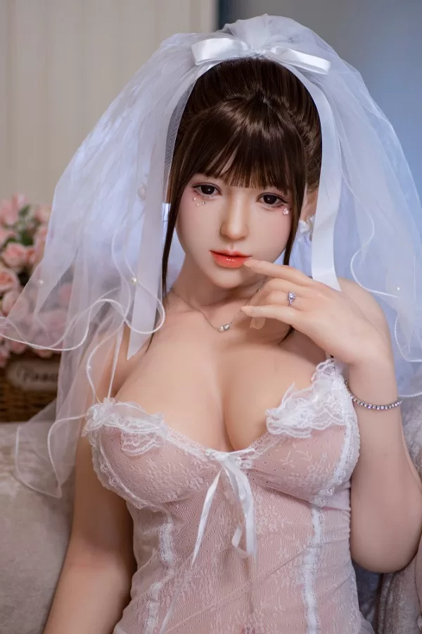sex doll RC160cm / 5ft3 Asian Wife Sex Doll Sex Doll Weding Dress - Dime Doll: Elsa - R C