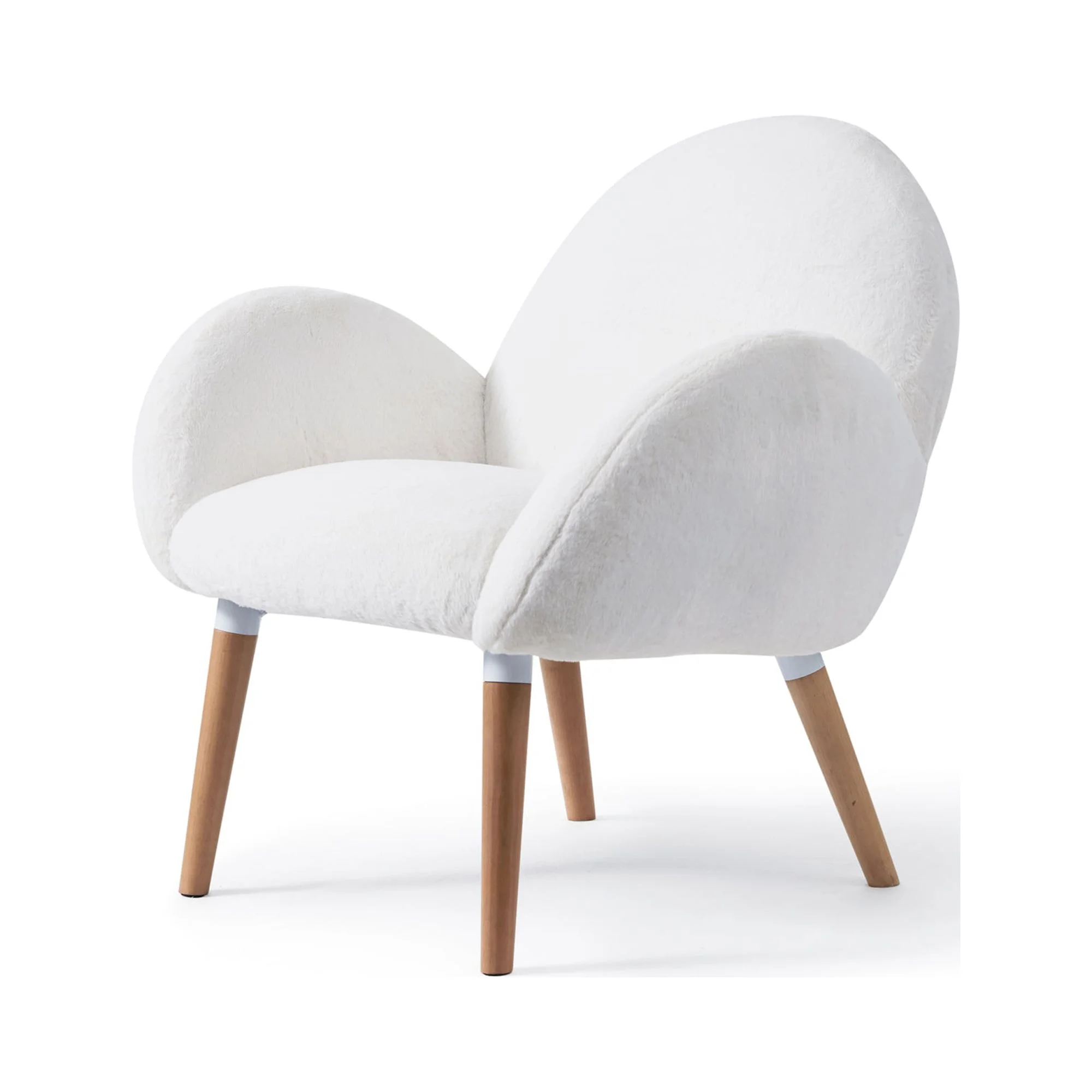 2026 Pure solid wood beech frame imitation lamb fabric sofa chair, suitable for living room and hotel