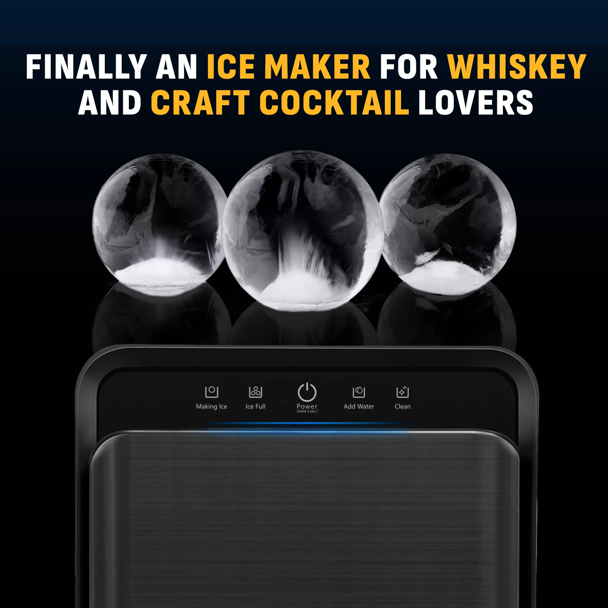 2026 Newair® Countertop Whiskey Ice Ball Maker 32 Ice Spheres / 24 Hours