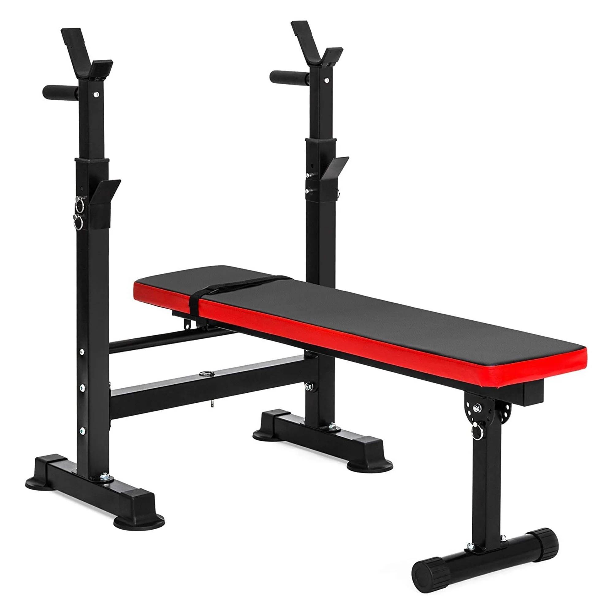 2026 Fitvids Complete Workout Home Gym LX400 Adjustable Olympic Workout Bench with Squat Rack and 100-Pound Barbell Weight Set