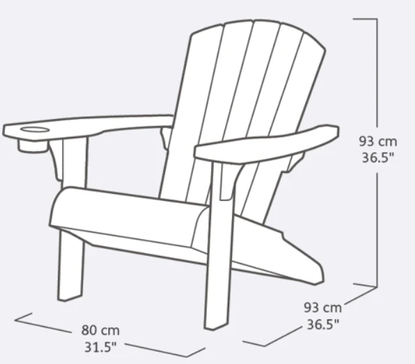 2026 Keter Alpine Adirondack Chair - Graphite