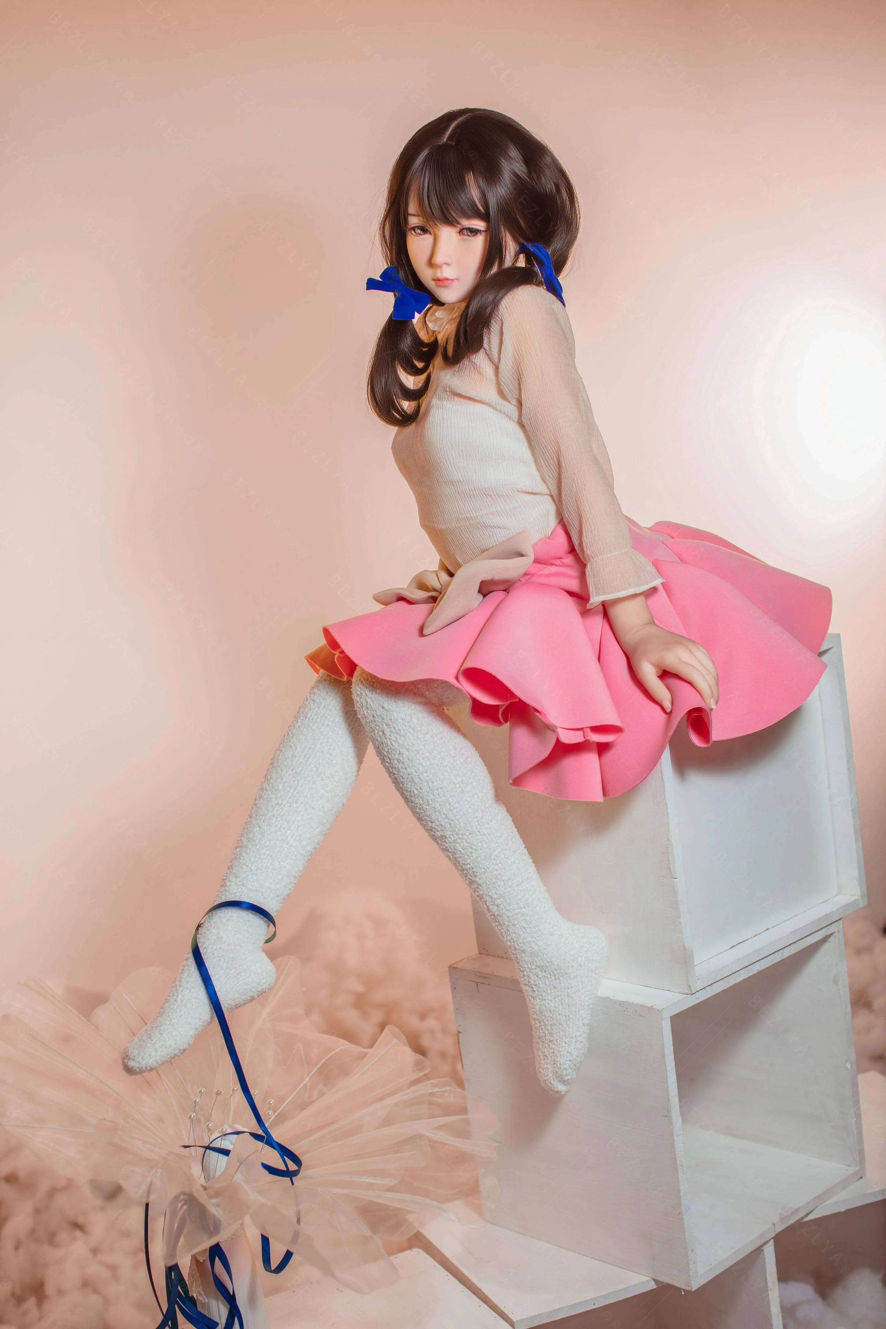 sex doll RCBezlya - Jasmine - 138cm/4ft6.25 - 2.0 AA-cup - Silicone Head + TPE Body Sex Doll - R C