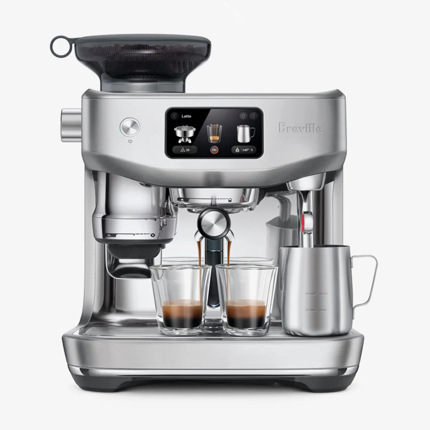 2026 Breville Precision Burr Grinder Espresso Machine with Auto Milk Frother, Touchscreen & ThermoJet Heating