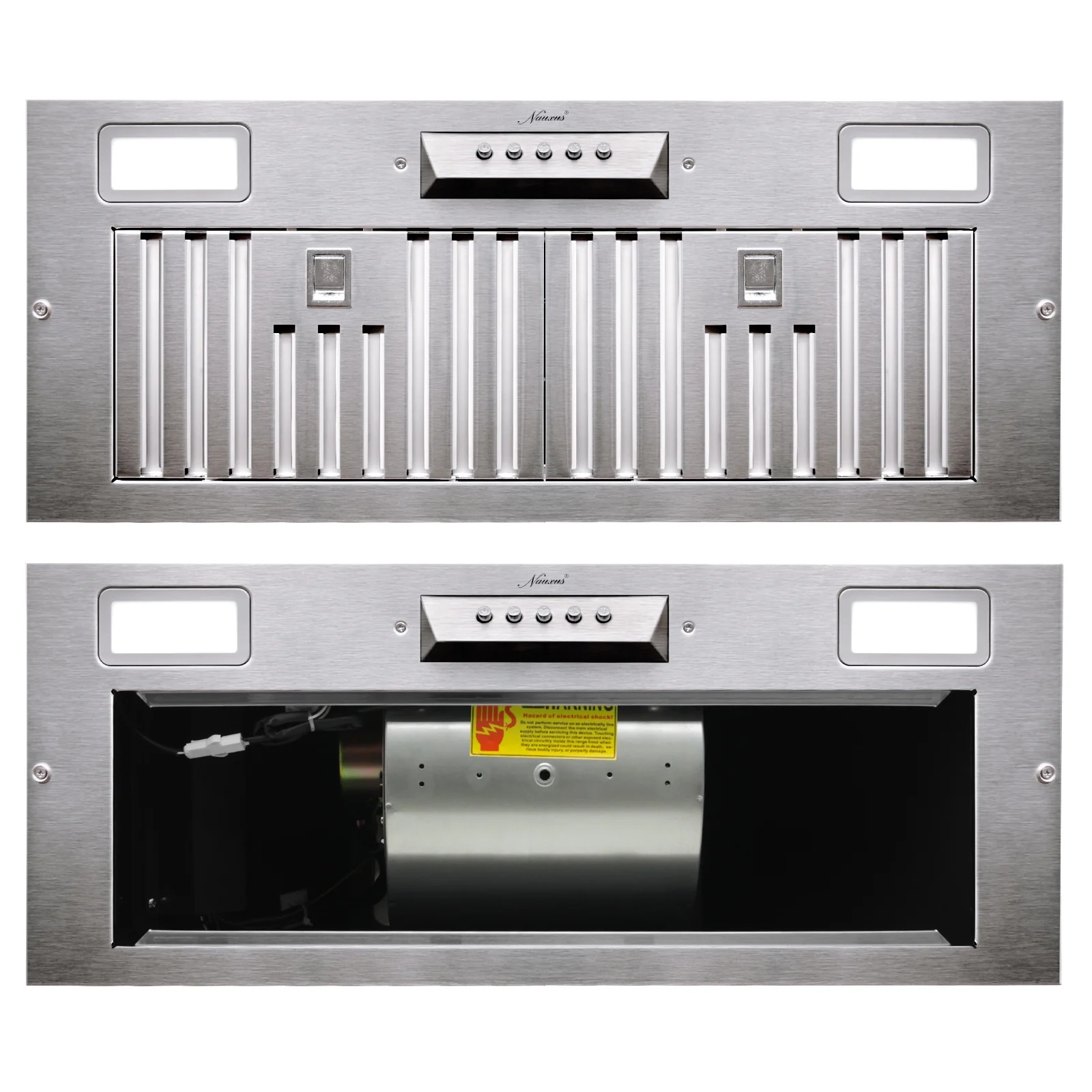 2026 Range Hood Insert 30 Inch, 600 CFM Built-in Kitchen Hood with 3 Speeds, Ultra-Quiet Stainless Steel Ducted Vent Hood Insert with LED Lights and Dishwasher Safe Filters, Warm White