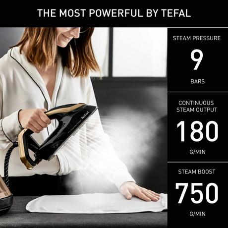 2026 Tefal GV9820G0 Tefal Pro Express Vision Iron Black and Gold