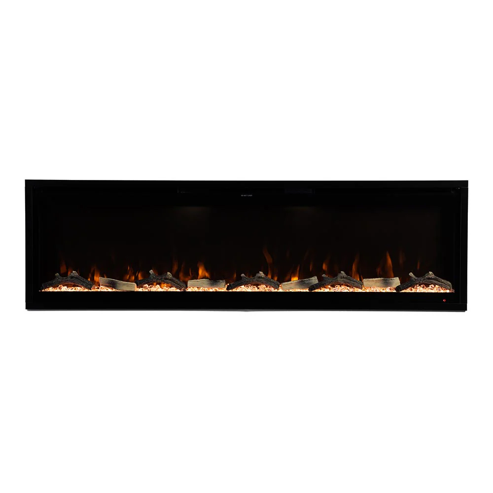 2026 Modern Ember 60 in. Aerus LED Smart Electric Fireplace in Black with App Remote Control, Timer, and Multi-Color Flames