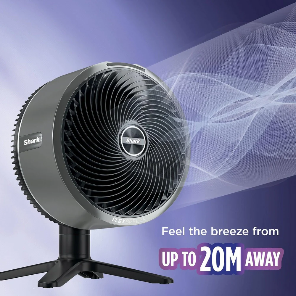 2026 Shark FA150UK FlexBreeze TableMate Indoor to Outdoor High Velocity Tabletop Fan - Winter Fog
