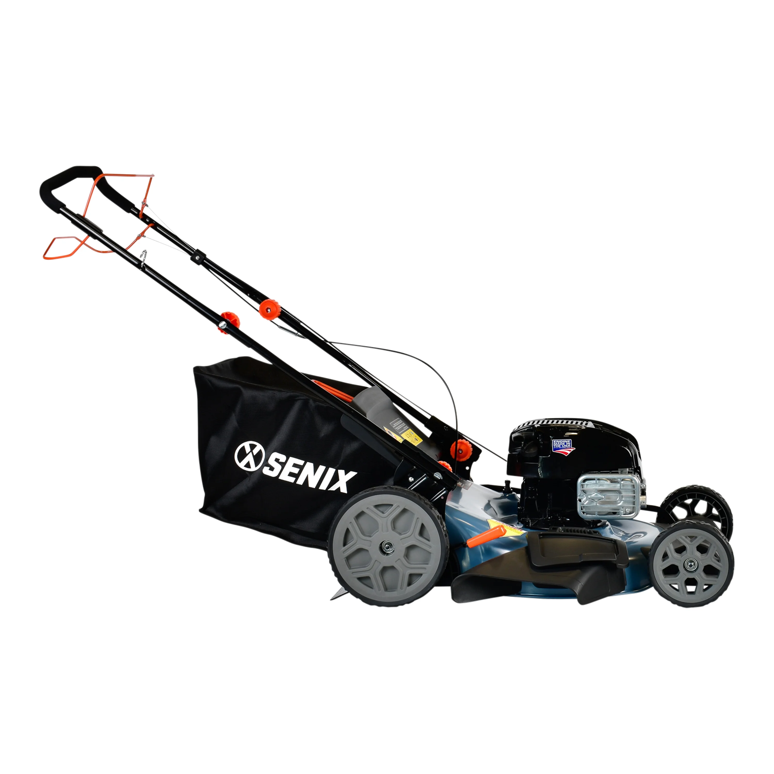 2026 SENIX 22-Inch 163 cc 4-Cycle Gas Powered RWD Self-Propelled Lawn Mower, 3-In-1, 1-Step Start Auto Choke, Single Lever Height Adjustment, 11-In Rear Wheels, LSSG-H1