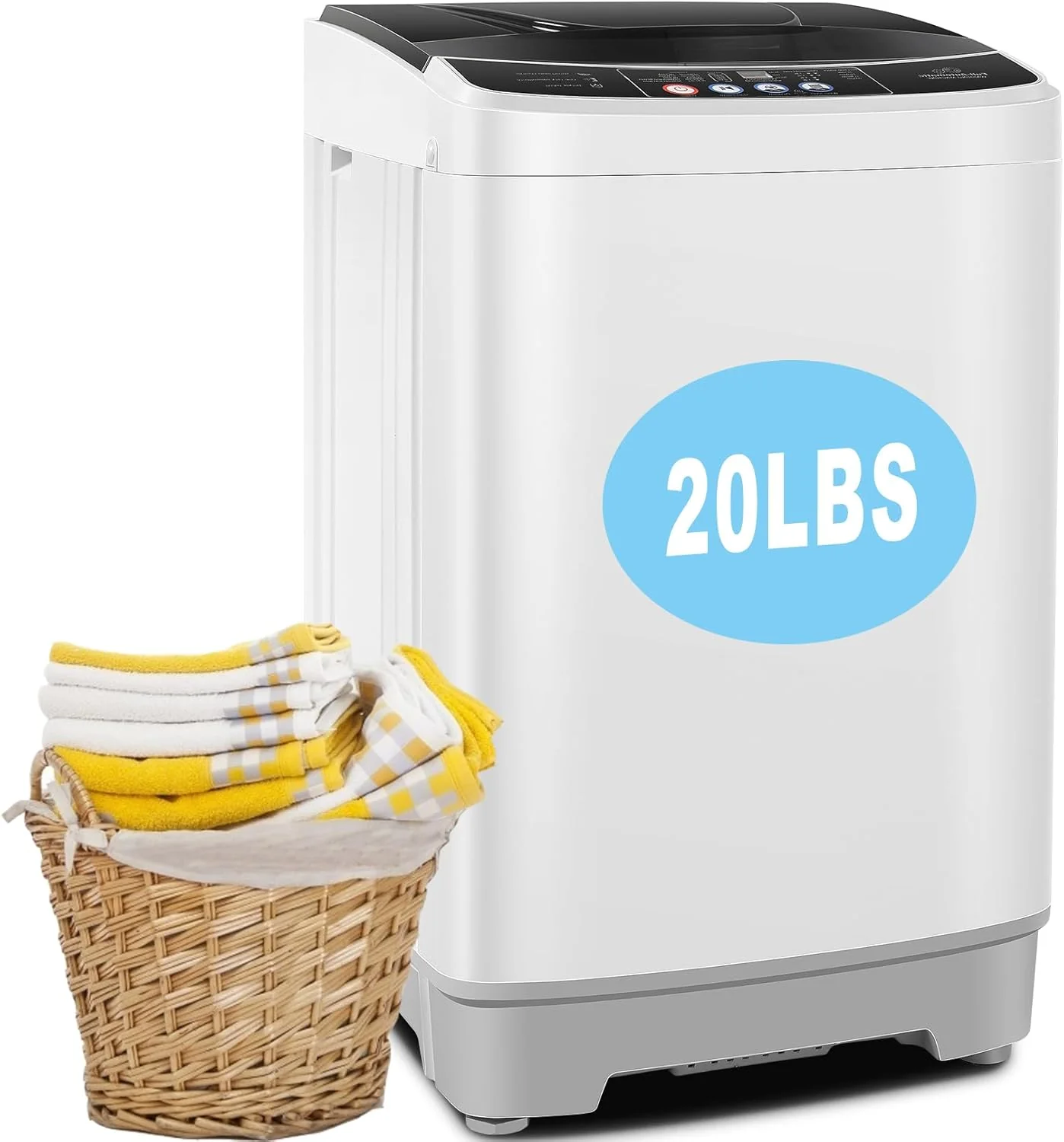 2026 20Lbs Portable Washing Machine Nictemaw Portable Washer, 2.8 Cu.ft Washer and Dryer Combo with Drain Pump, 10 Programs 8 Water Level Compact Laundry Washer for Home, Apartment, RV, Dorms
