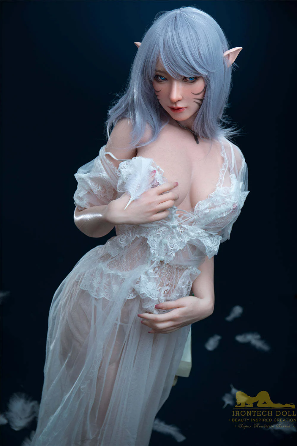 sex doll RC5.4ft / 166cm Spotlessly White Silicone Elf Sex Doll - Irontech Doll Candy - R C