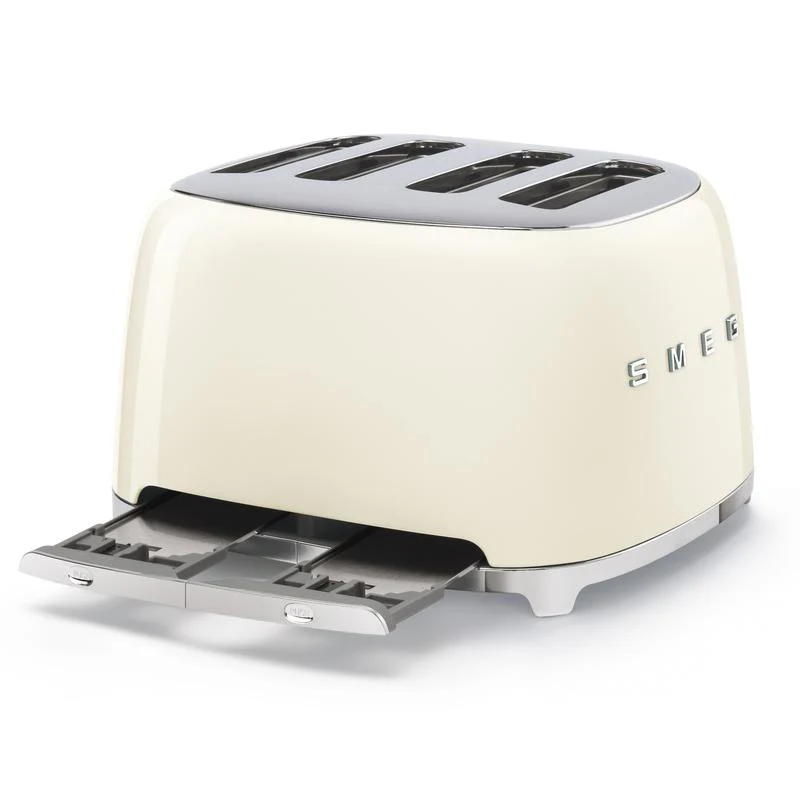 2026 SMEG TSF03CRUK Four Slice Toaster in Cream