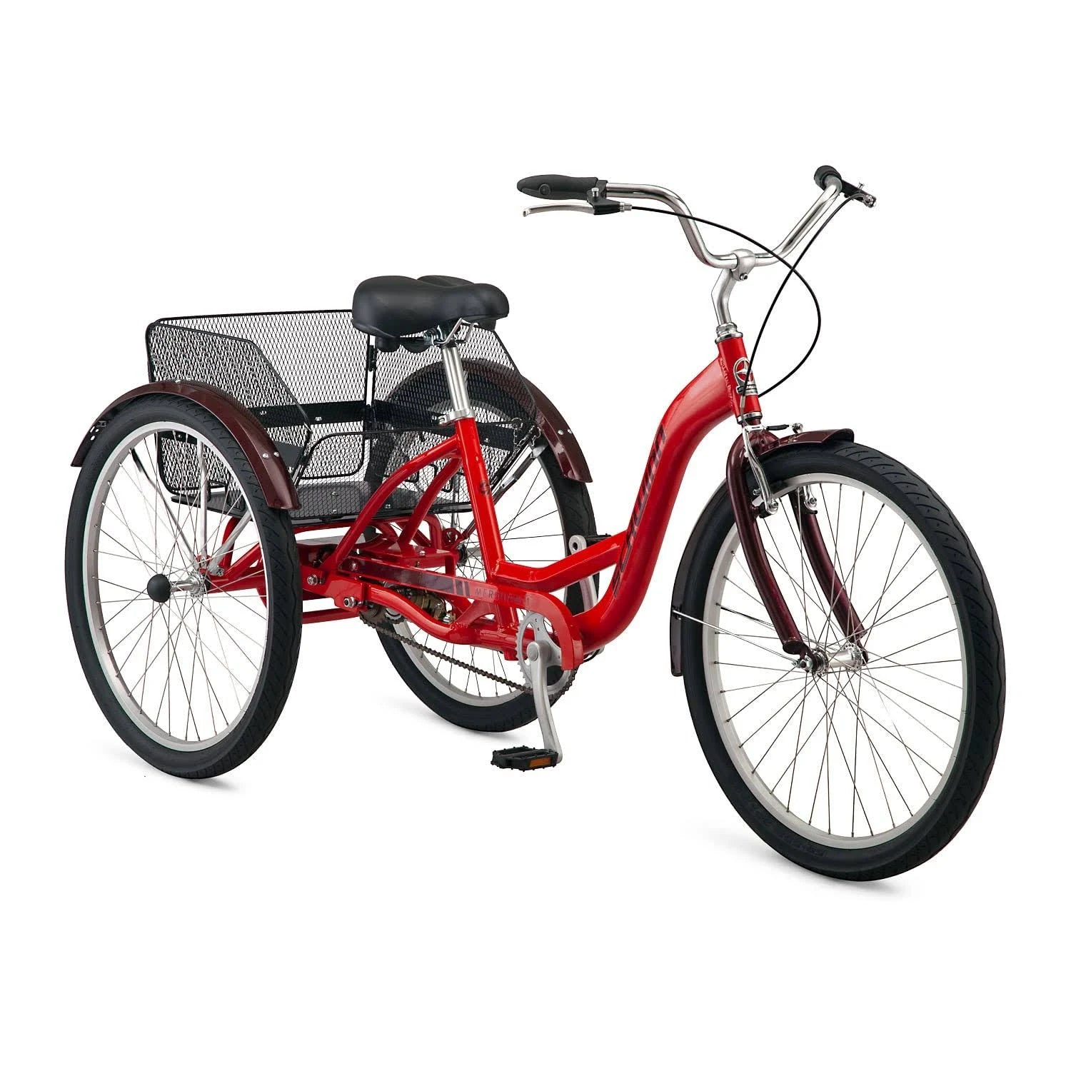 Schwinn Meridian Deluxe Adult Tricycle Bike, Three Wheel Cruiser, 26-inch Wheels, Low Step-Through Aluminum Frame, Adjustable Handlebars, Large