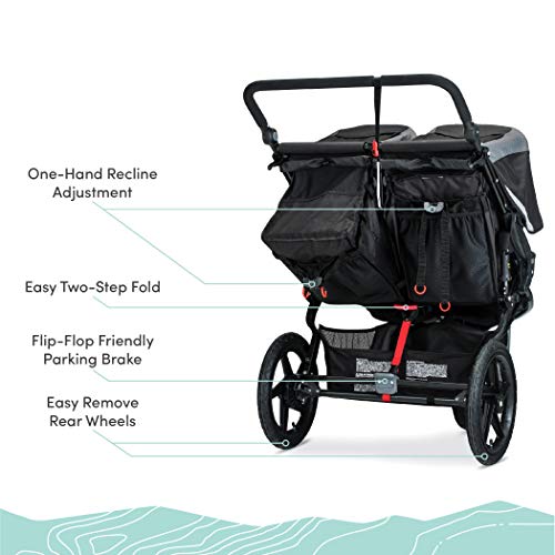 2026 BOB Gear Revolution Flex 3.0 Duallie Double Jogging Stroller, Graphite Black