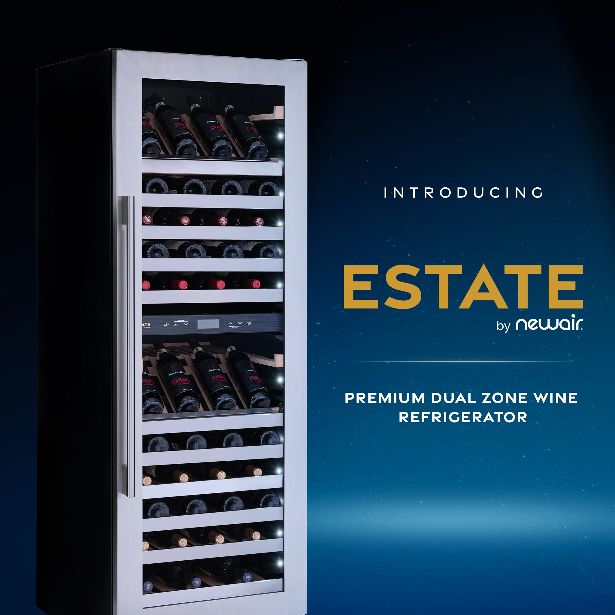 2026 Newair® ESTATE 160-Bottle Freestanding Stainless Steel Wine Fridge - 29