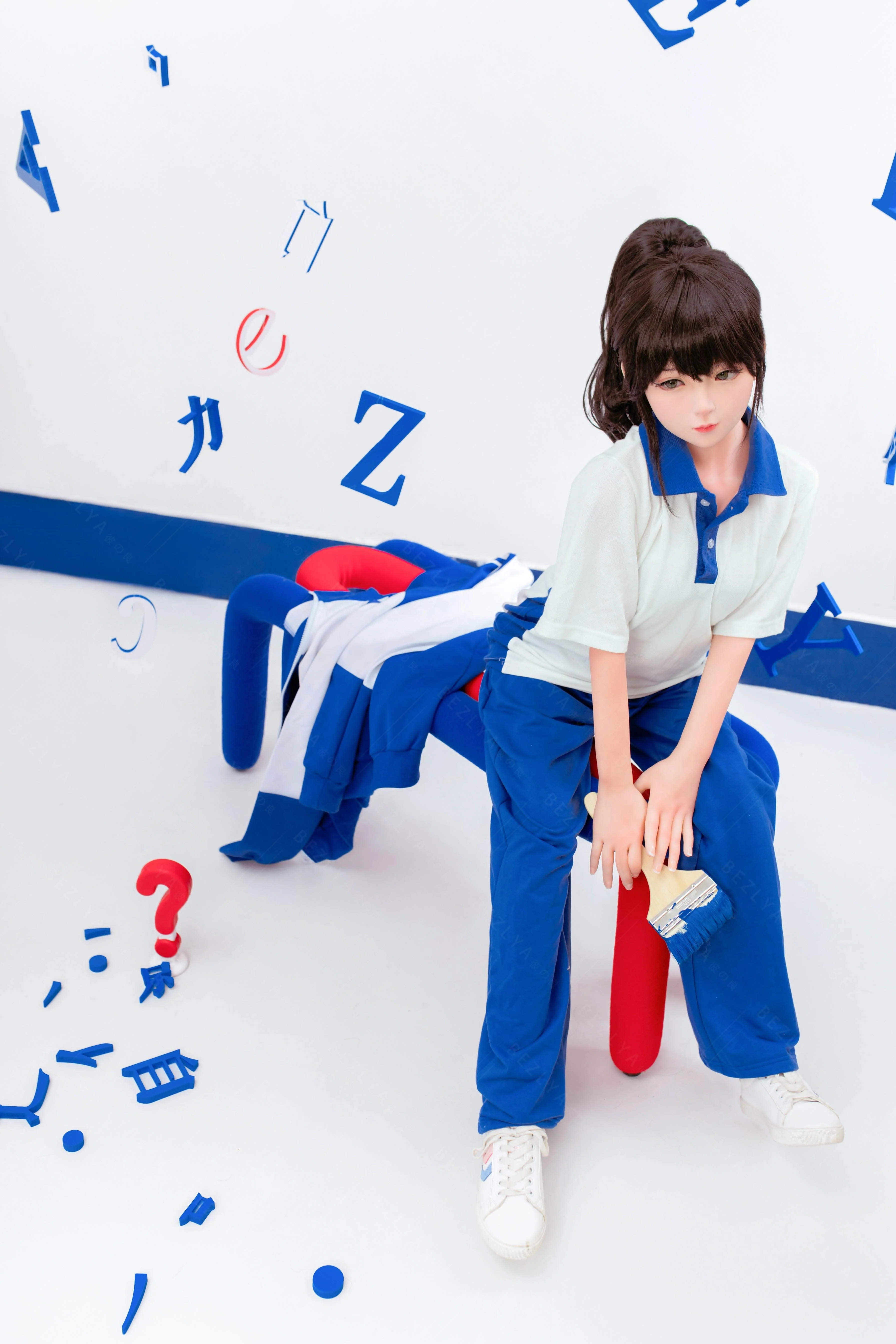 sex doll RCBezlya - Jasmine - 138cm/4ft6.25 - 2.0 AA-cup - Silicone Head + TPE Body Sex Doll - R C