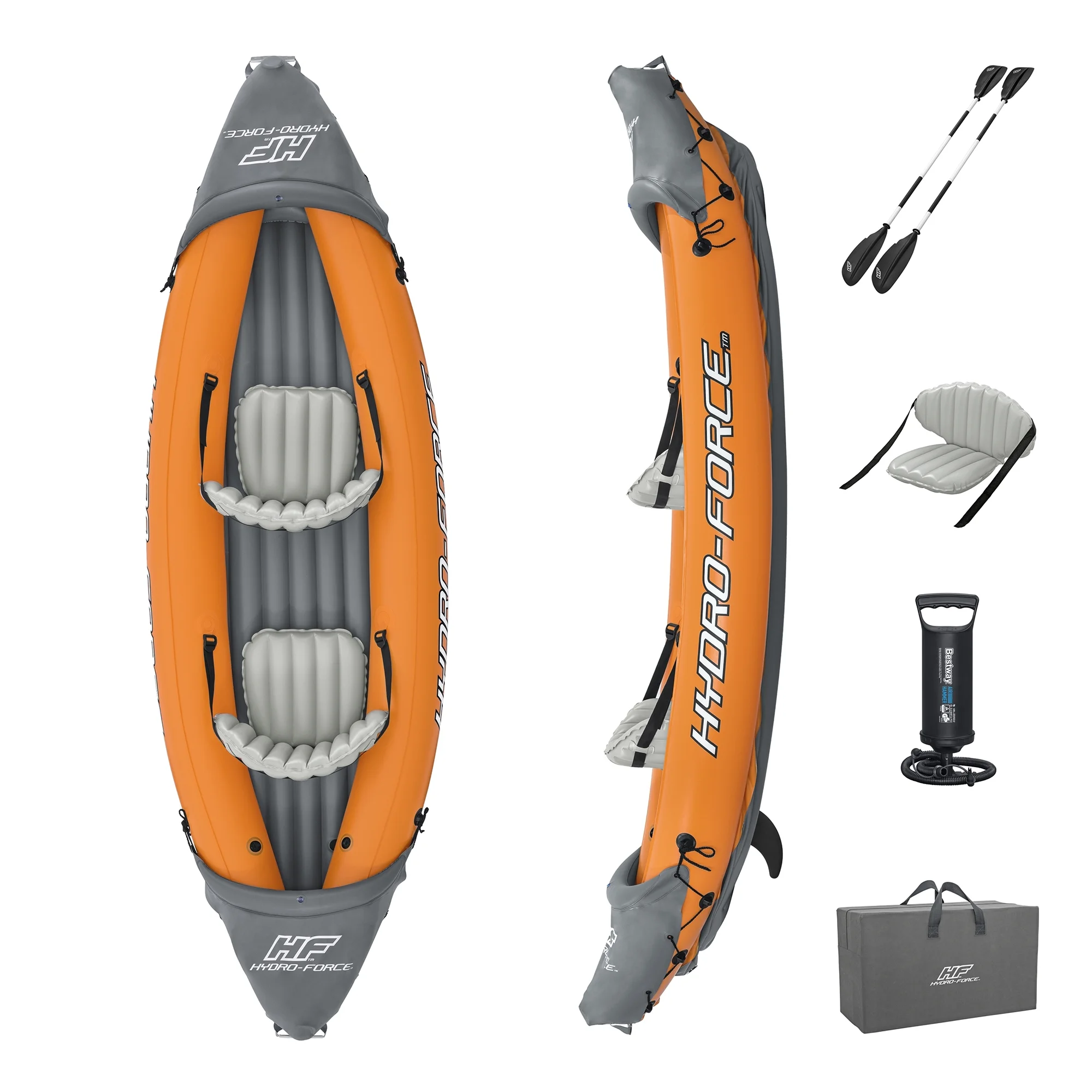 2026 Bestway Hydro Force Lite Rapid X2 Inflatable Outdoor Water Sport Kayak Set