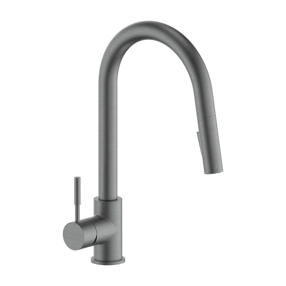 2026 ZLINE Gemini Pull Down Single Handle Kitchen Faucet in Gun Metal (GEM-KF-GM)