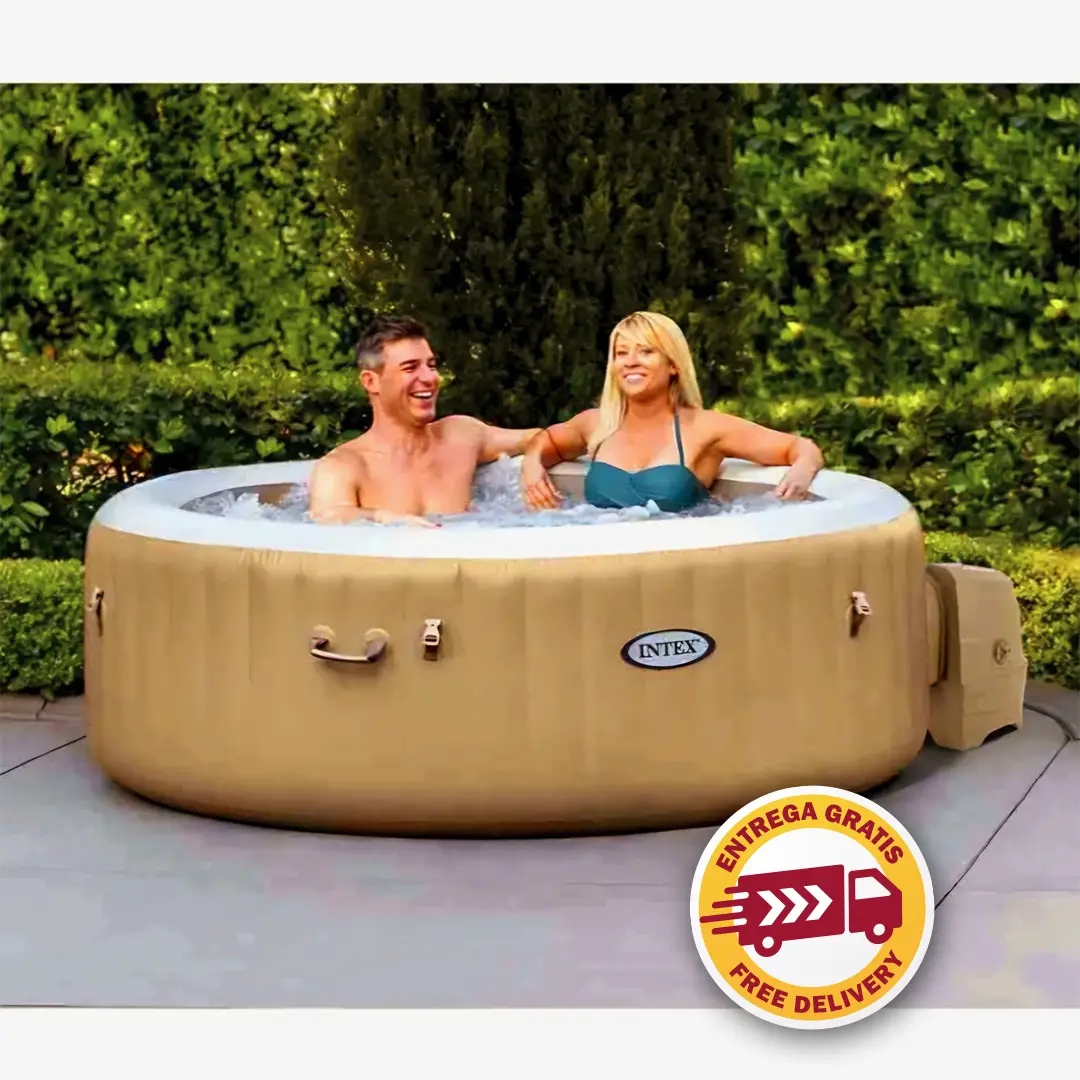 Intex PureSpa Bubble Massage 120-Jet Inflatable Hot Tub Spa Set