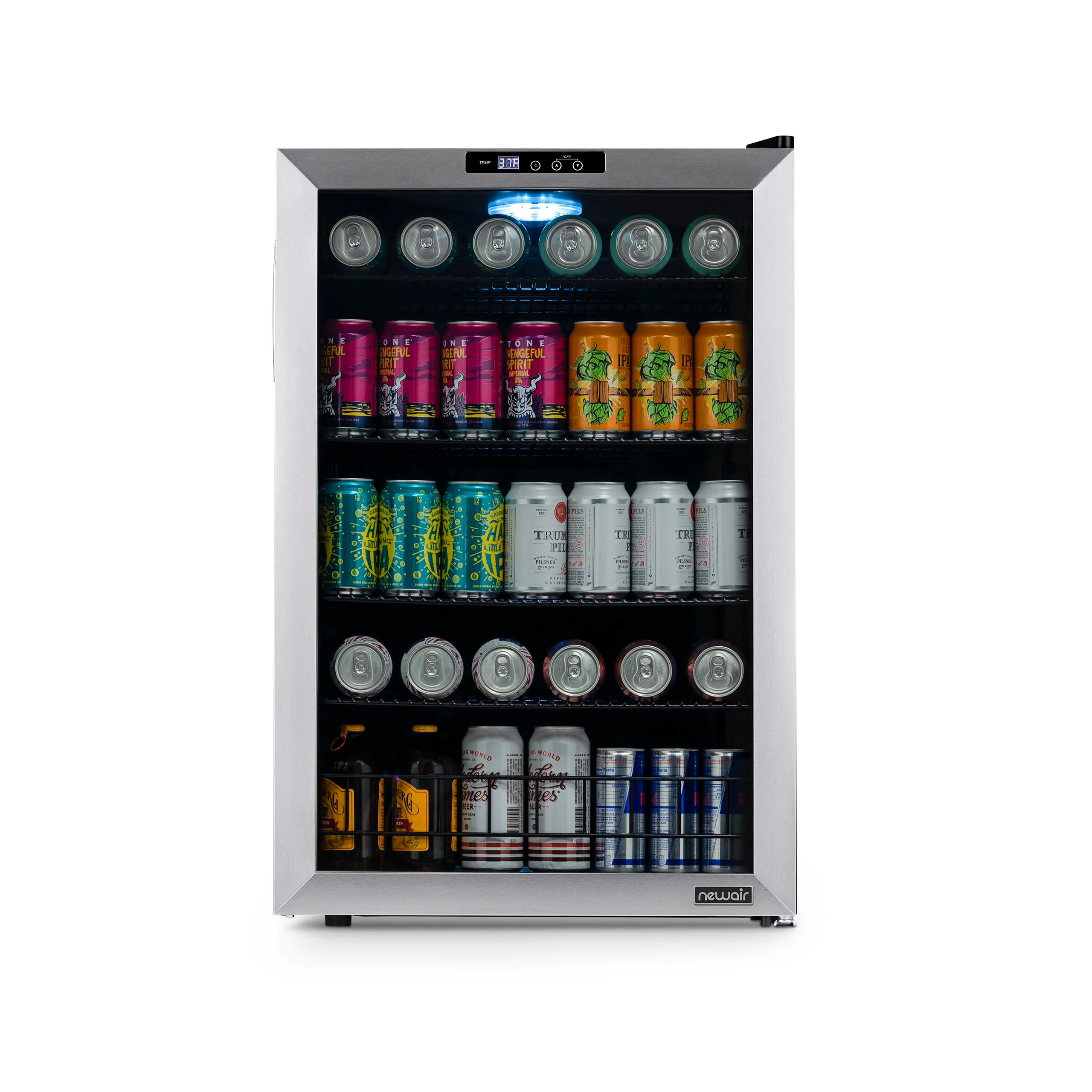 2026 Newair® 160-Can Freestanding Stainless Steel Beverage Fridge - 21.3