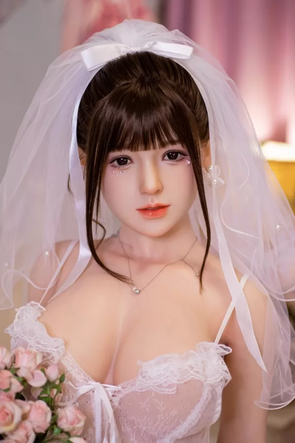 sex doll RC160cm / 5ft3 Asian Wife Sex Doll Sex Doll Weding Dress - Dime Doll: Elsa - R C