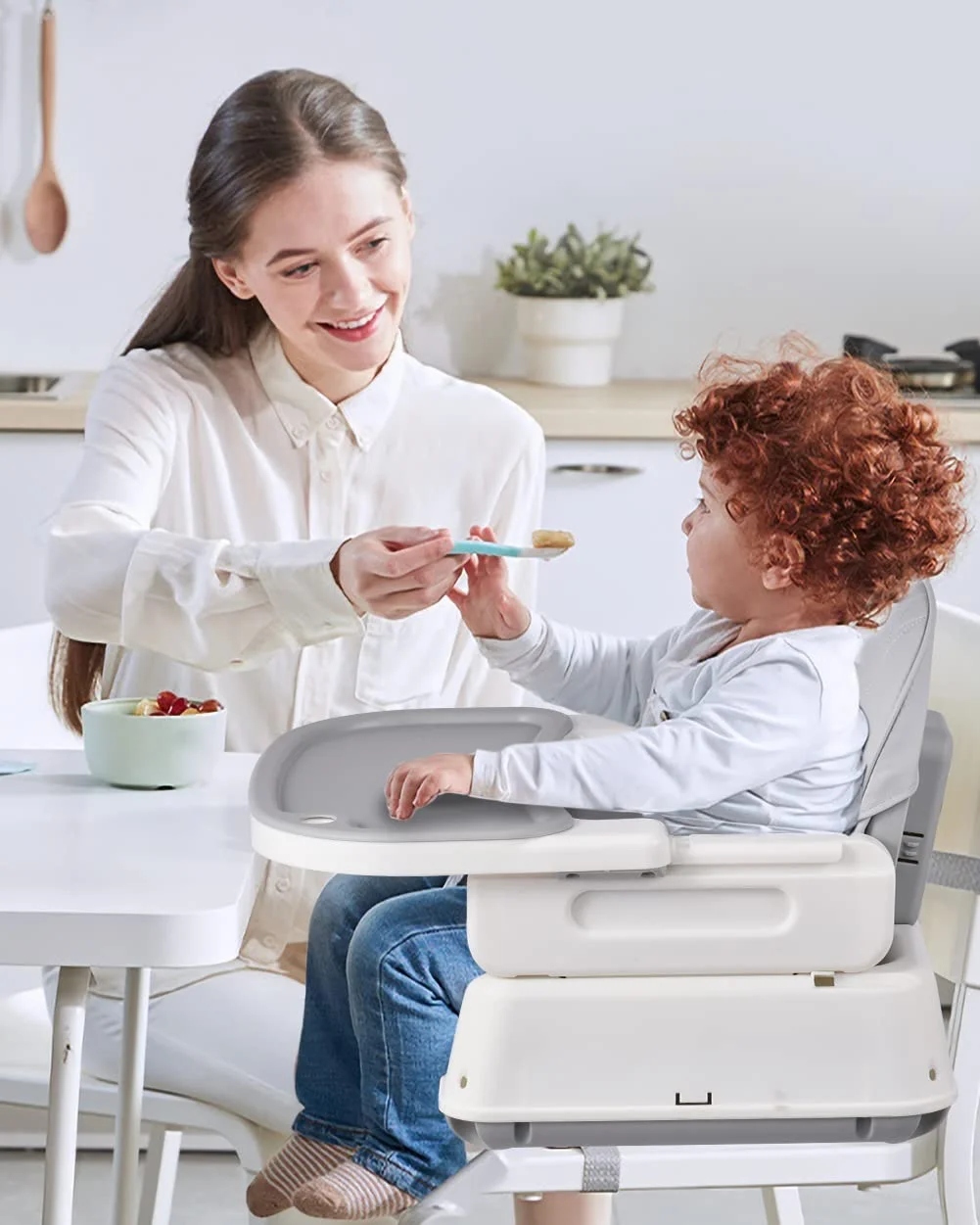 3-in-1 High Chair, Baby Feeding Chair, Toddler Chair, and Booster, Ages 6 Months and Up, Unisex