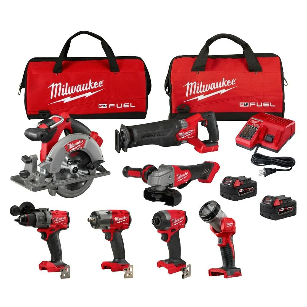 2026 Milwaukee 3697-27 M18 FUEL 18V 7 Tool Cordless Lithium-Ion Combo Kit