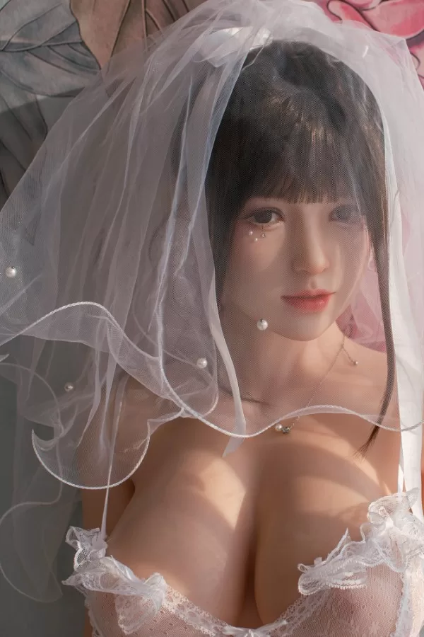 sex doll RC160cm / 5ft3 Asian Wife Sex Doll Sex Doll Weding Dress - Dime Doll: Elsa - R C