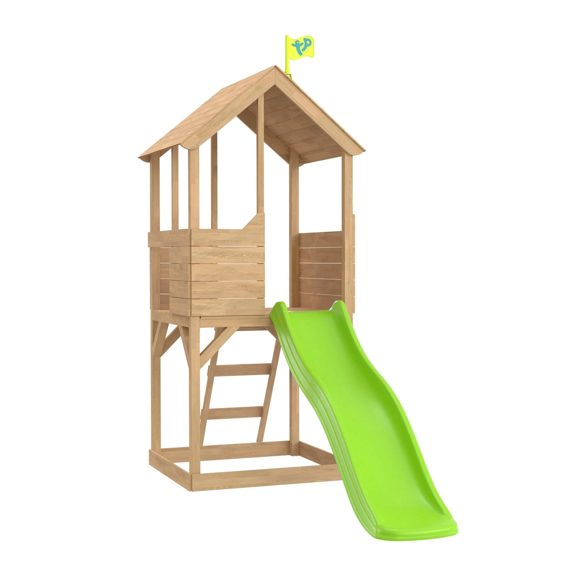 TP Treehouse Wooden Play Tower with Wavy Slide - FSC® certified
