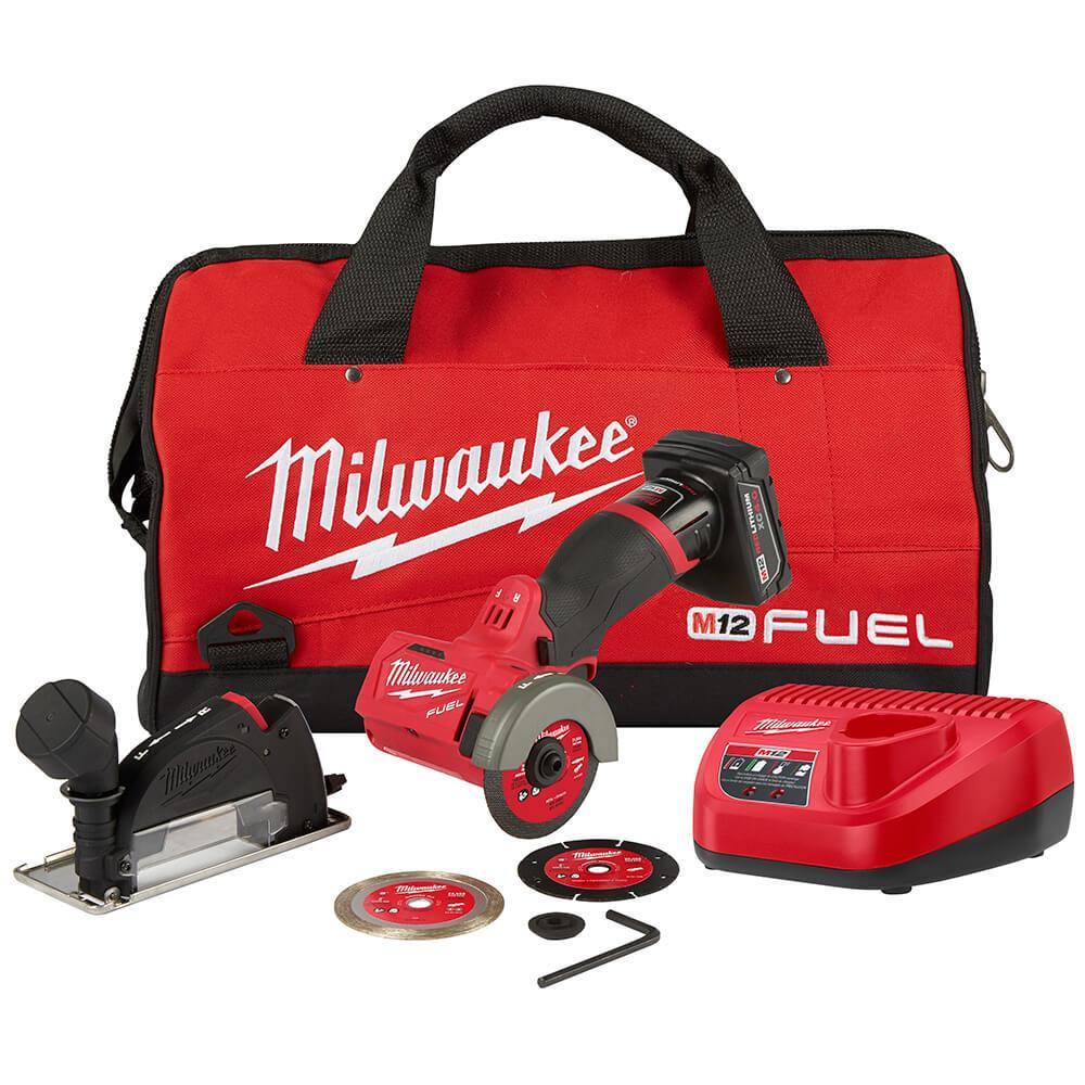 2026 Milwaukee 2522-21XC M12 FUEL 12V 3-Inch 4.0Ah Cordless Cut Off Tool Kit
