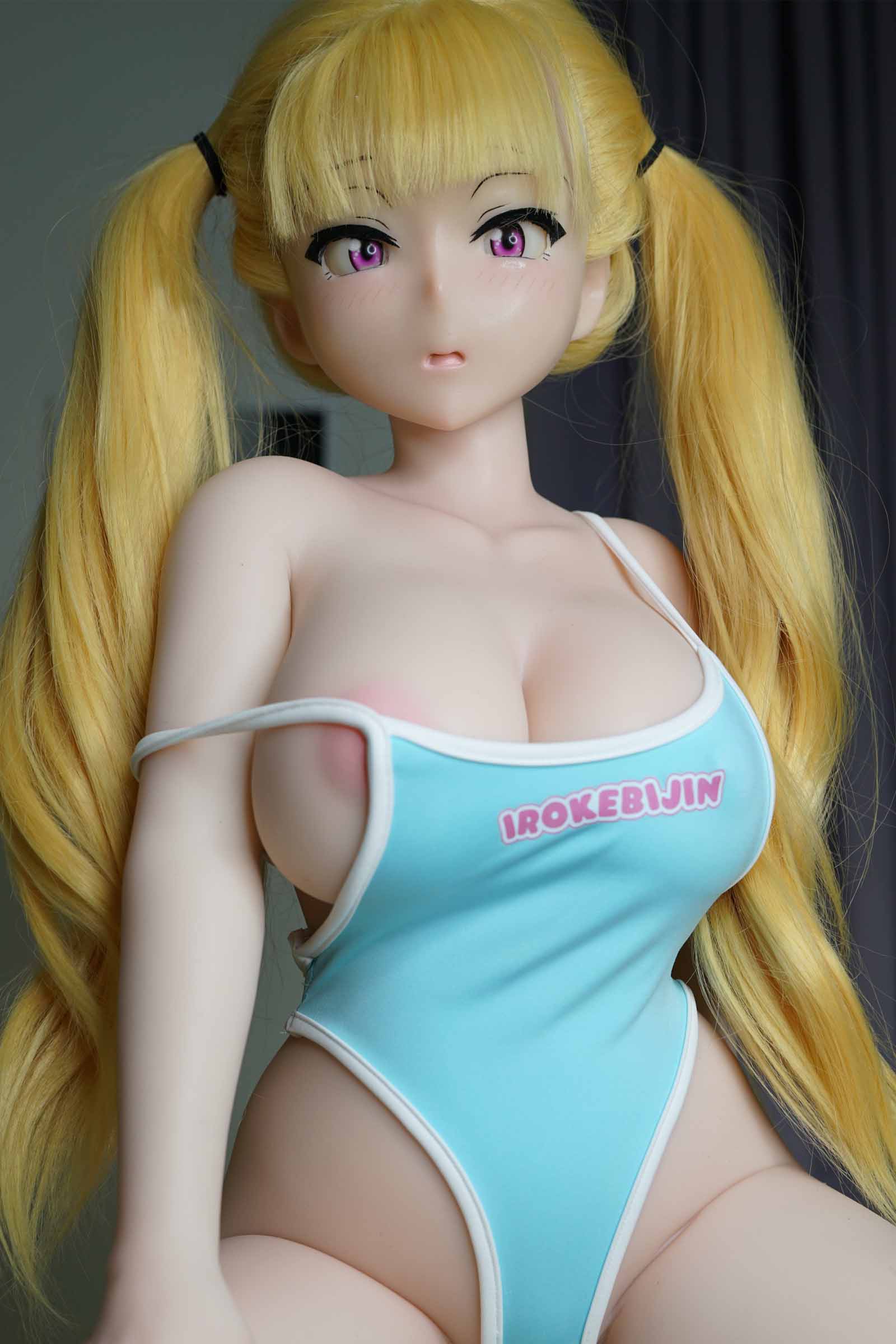 sex doll RCIrokebijin Upgrade: Akane 90cm silicone head with blonde pigtails hair implant - R C