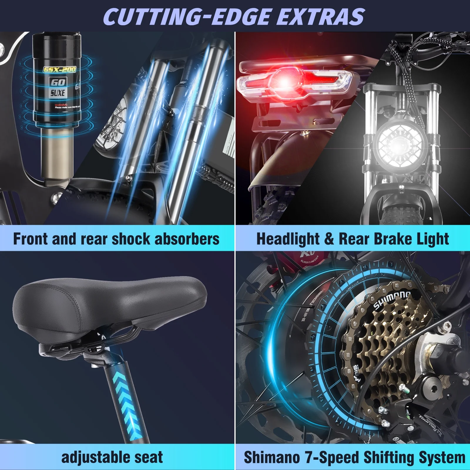 2026 Eletric Bike for Adults, 750W Motor 48V 20Ah Removable Battery 26'' Fat Tire Folding E-Bike Shimano 21-Speed MTB Cycling UL2849