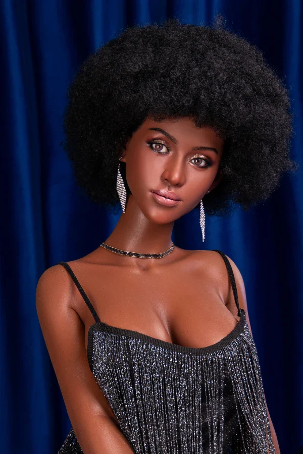 sex doll RC159cm/5ft3 Black Silicone Sex Doll - Dime Doll Amos - R C