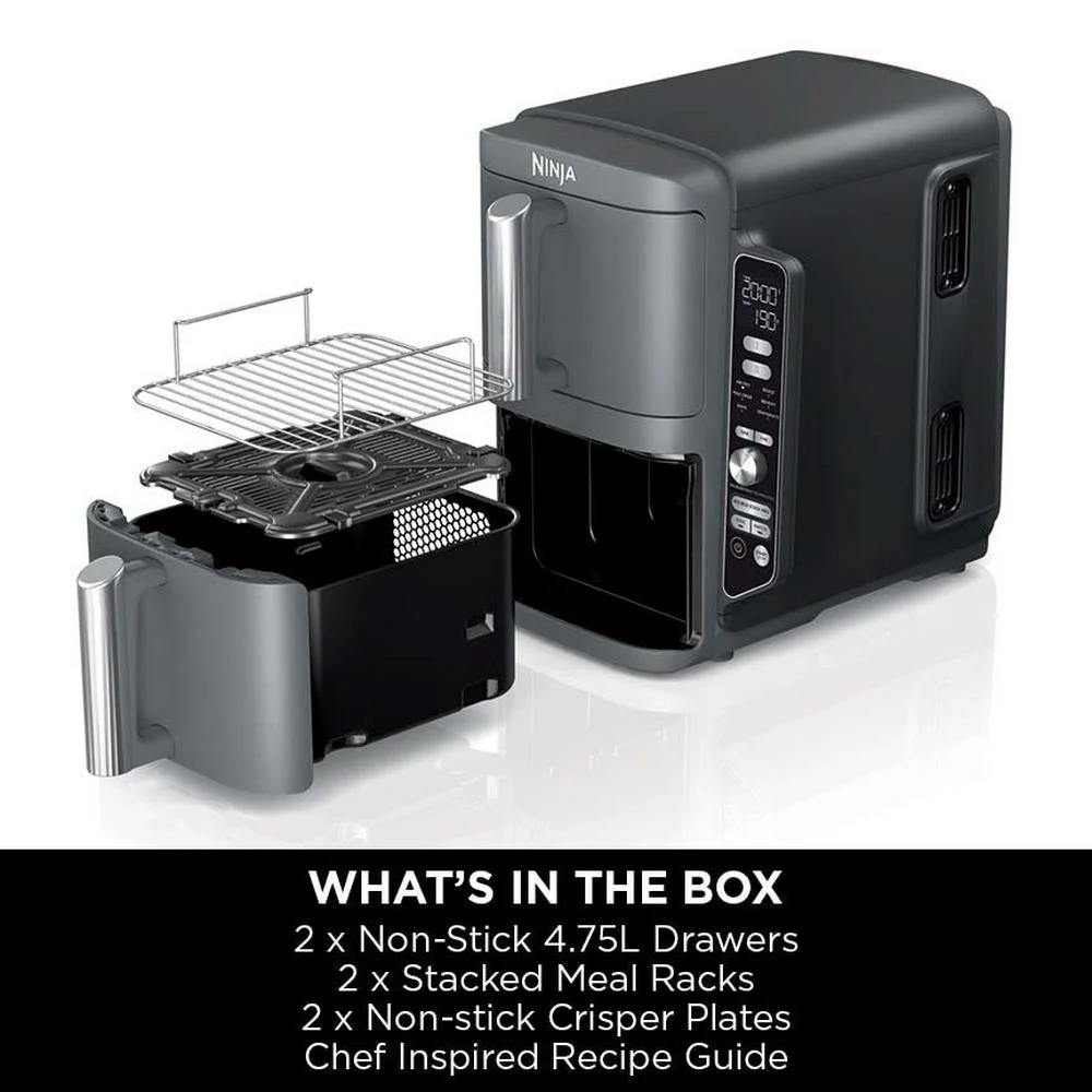 2026 Ninja Double Stack XL 2-Drawer 9.5L Air Fryer Grey SL400UK