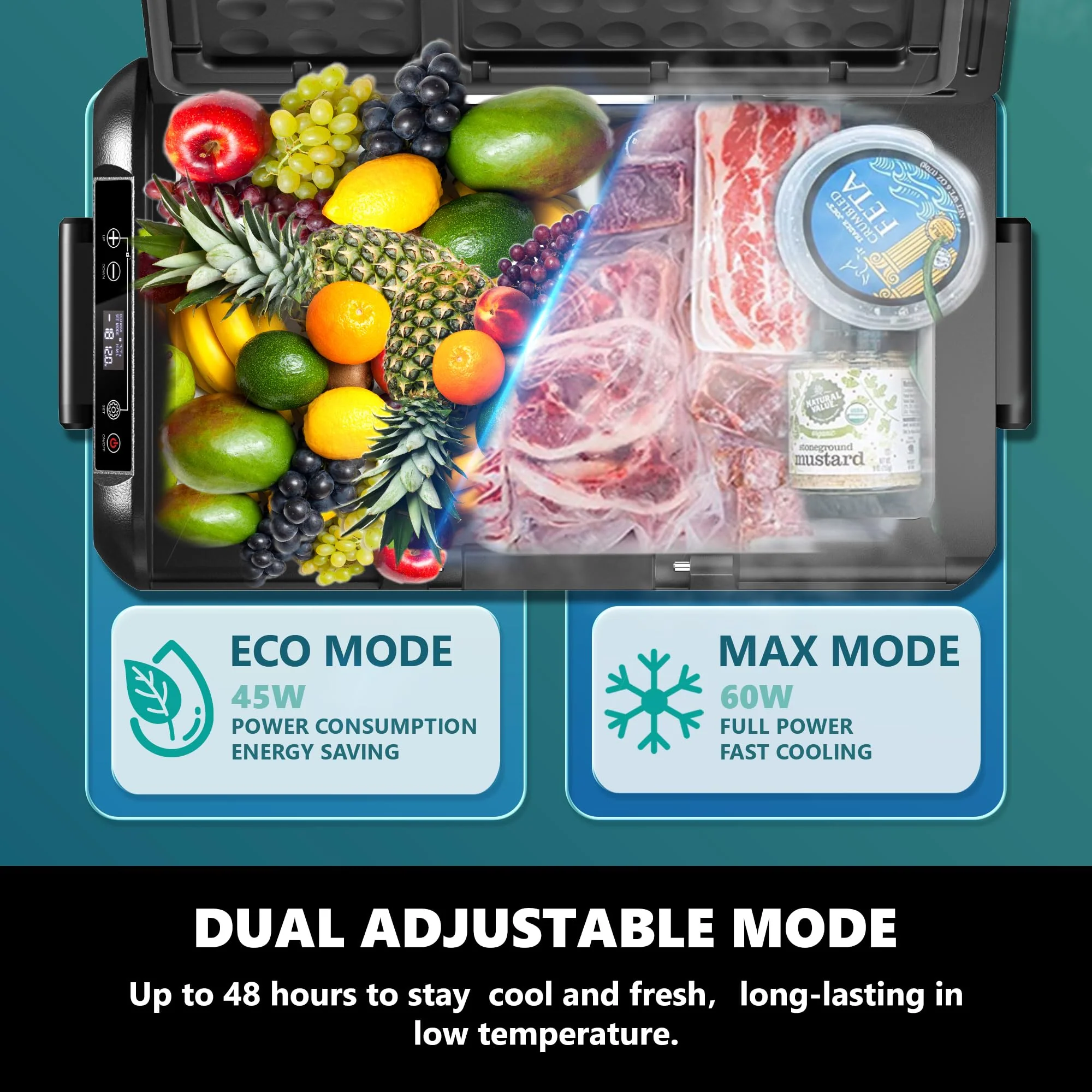 EUHOMY 12 Volt Refrigerator Camp Refrigerator Portable Freezer, Electric Cooler -4℉~68℉