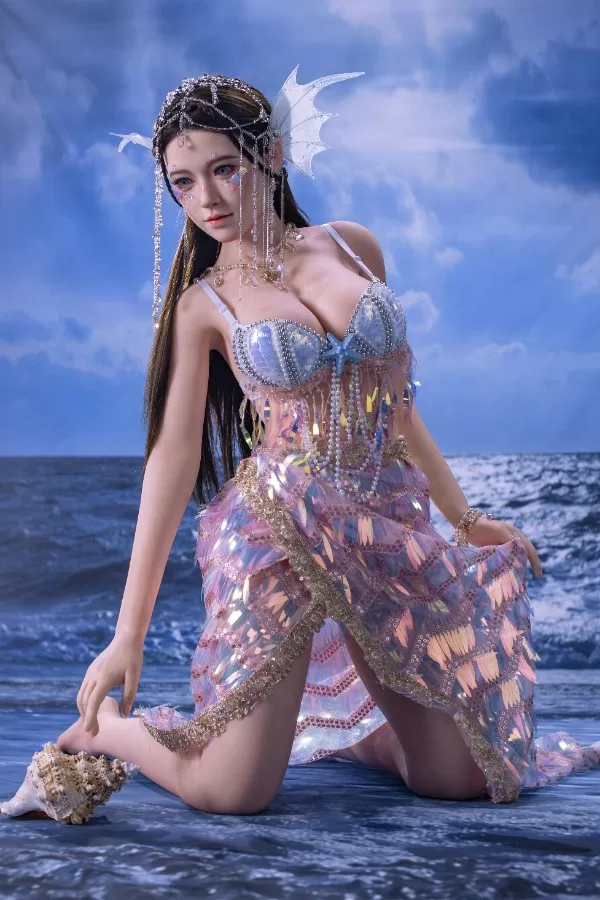 sex doll RC160cm / 5ft3 Big Boobs Mermaid Princess Anime Sex Doll - Dime Doll: Nalani - R C