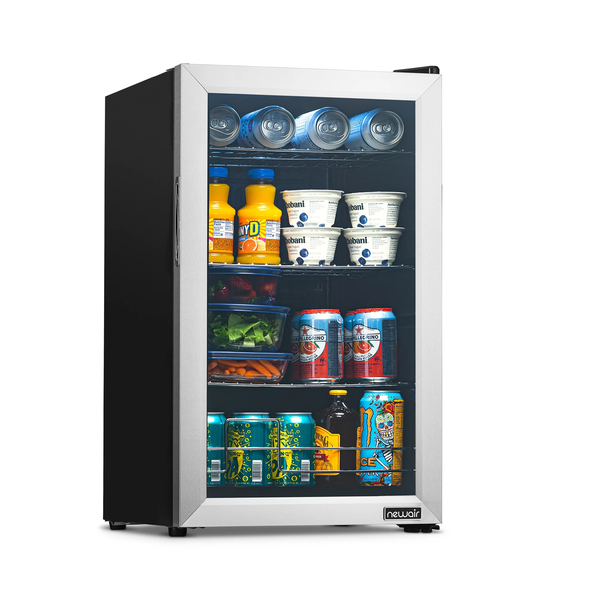 2026 Newair® 100-Can Freestanding Stainless Steel Beverage Fridge - 16.93