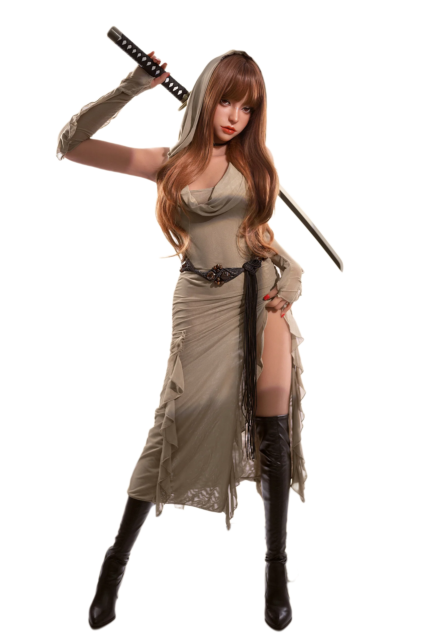 sex doll RC3-7 Days Delivery! Poppy-160cm/5ft3 Movable Jaw Silicone Head Sex Doll - R C