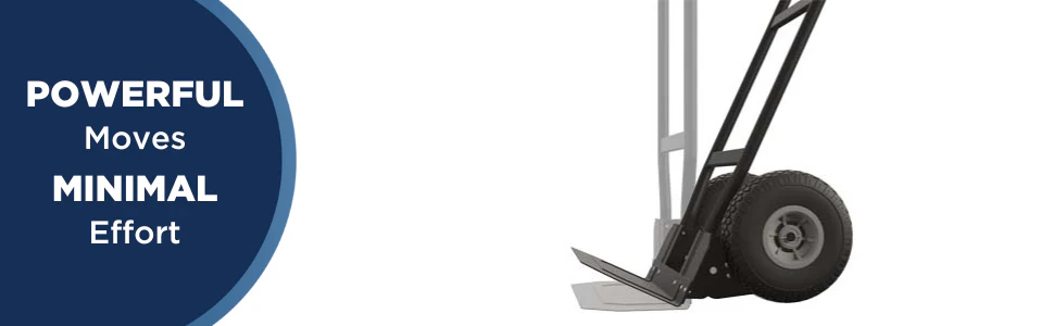 COSCO Load Assist Hand Truck with P Handle and Flat Free Wheels, 800lb capacity