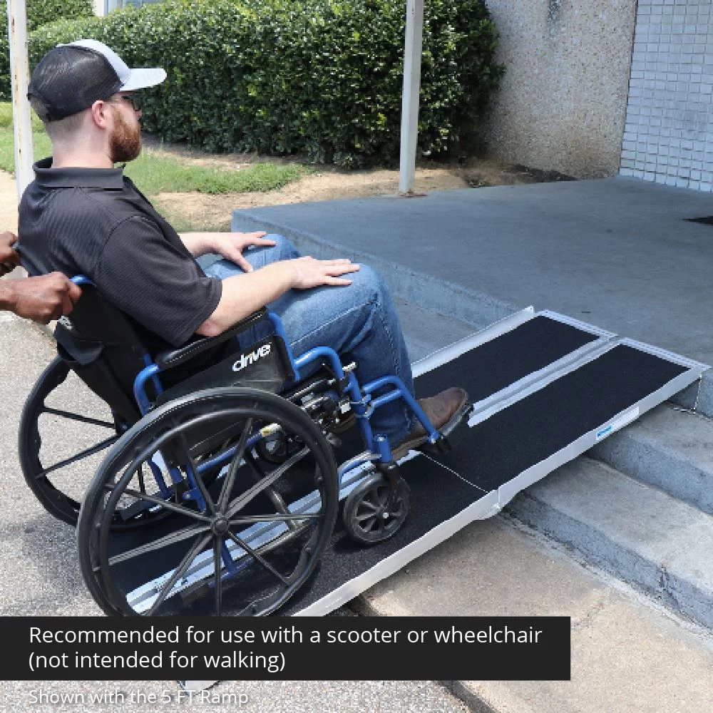 Titan Ramps 10' Multi-Fold Aluminum Wheelchair Ramp - 600 lb. Capacity