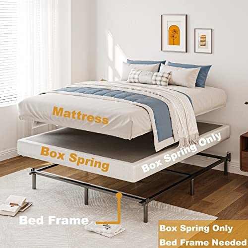 Aardhen 9 Inch High Profile King Box Spring Strong Metal Frame Mattress Foundation