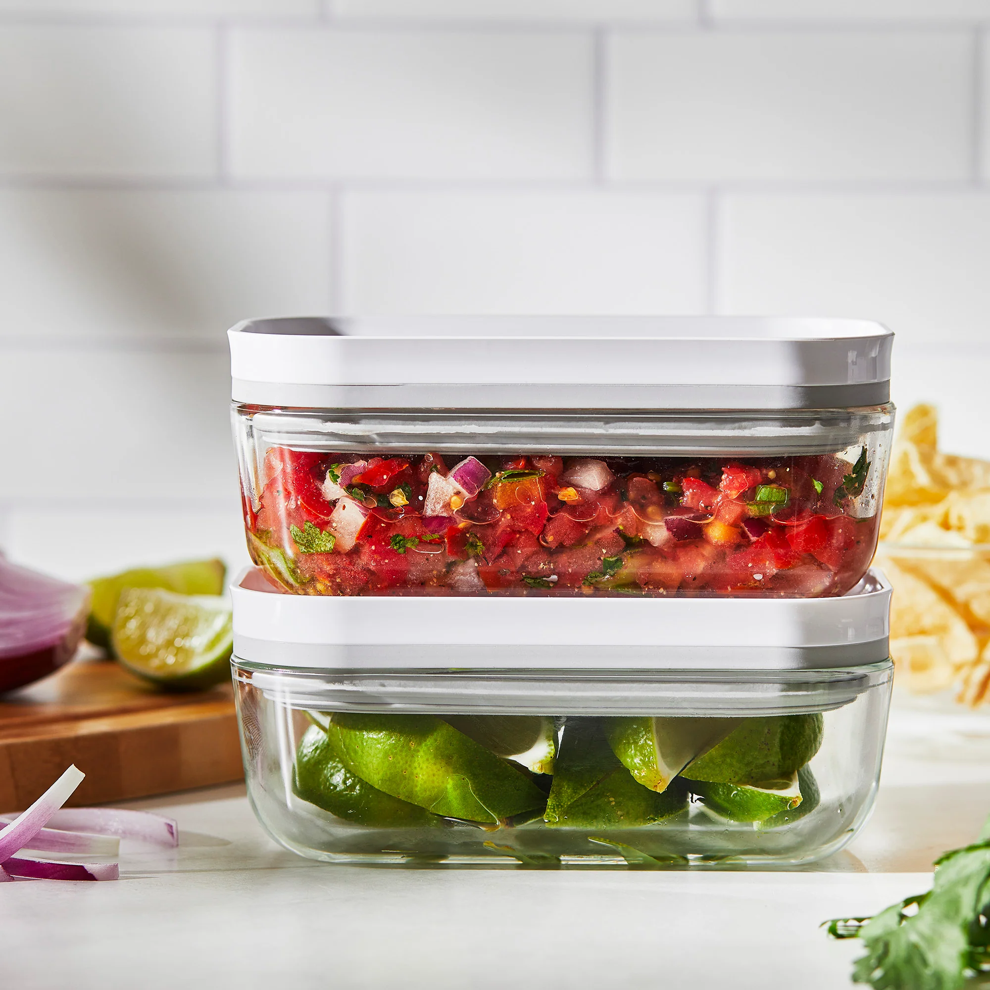 ZWILLING Fresh & Save 4-pc Small Glass Vacuum Sealer Food Storage Containers with Airtight Lids