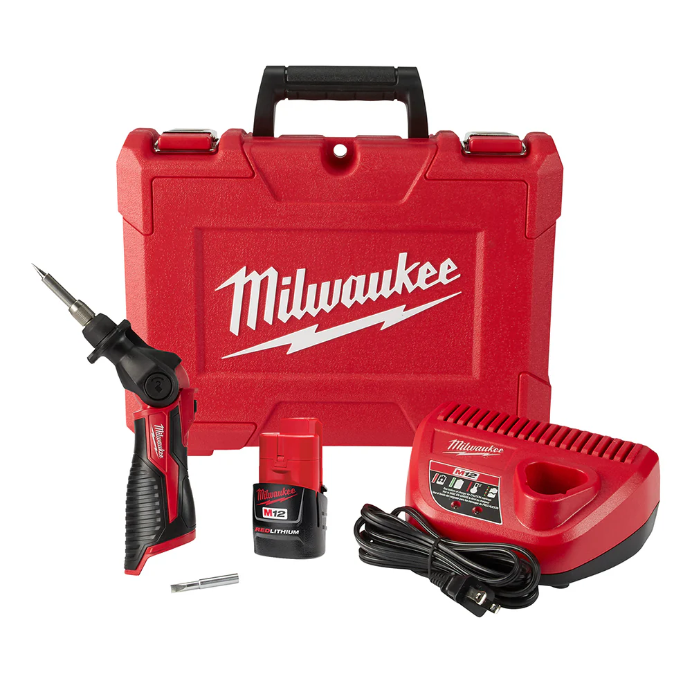 2026 Milwaukee 2488-21 M12 12V Cordless Pivoting Head Soldering Iron Kit