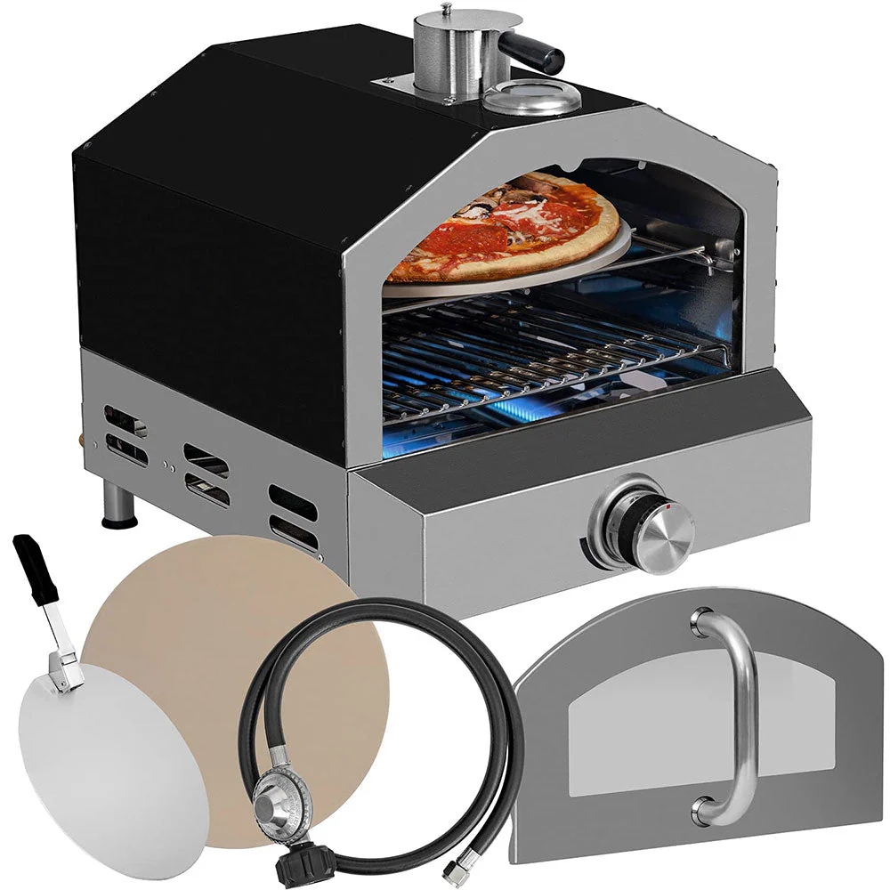 Outdoor Hassle-Free Self-Rotating  Gas Pizza Oven