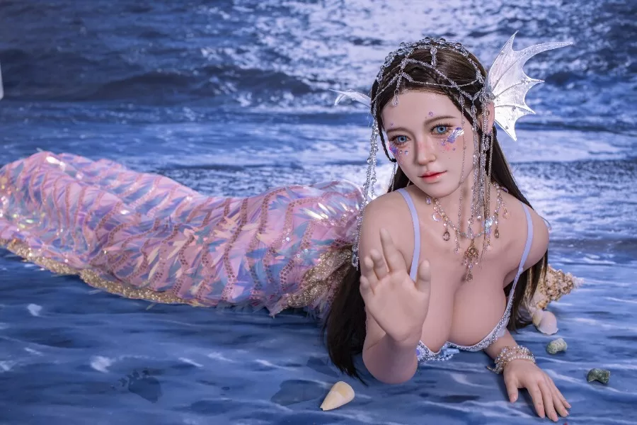 sex doll RC160cm / 5ft3 Big Boobs Mermaid Princess Anime Sex Doll - Dime Doll: Nalani - R C