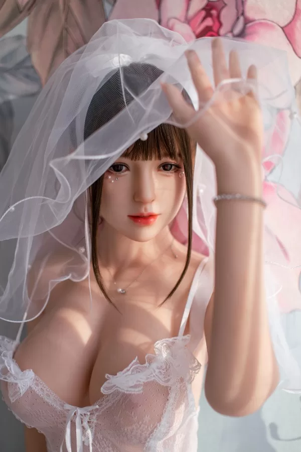 sex doll RC160cm / 5ft3 Asian Wife Sex Doll Sex Doll Weding Dress - Dime Doll: Elsa - R C