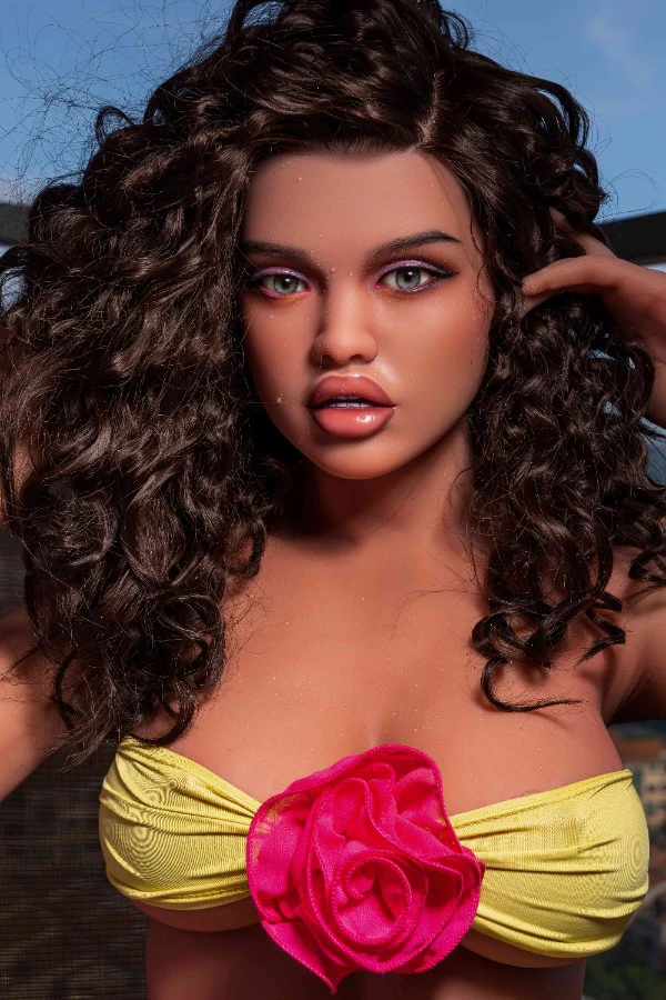 sex doll RC168cm / 5ft6 Lifelike Latina Silicone Big Wave Curls - Sex Doll Dime Doll: Alda - R C